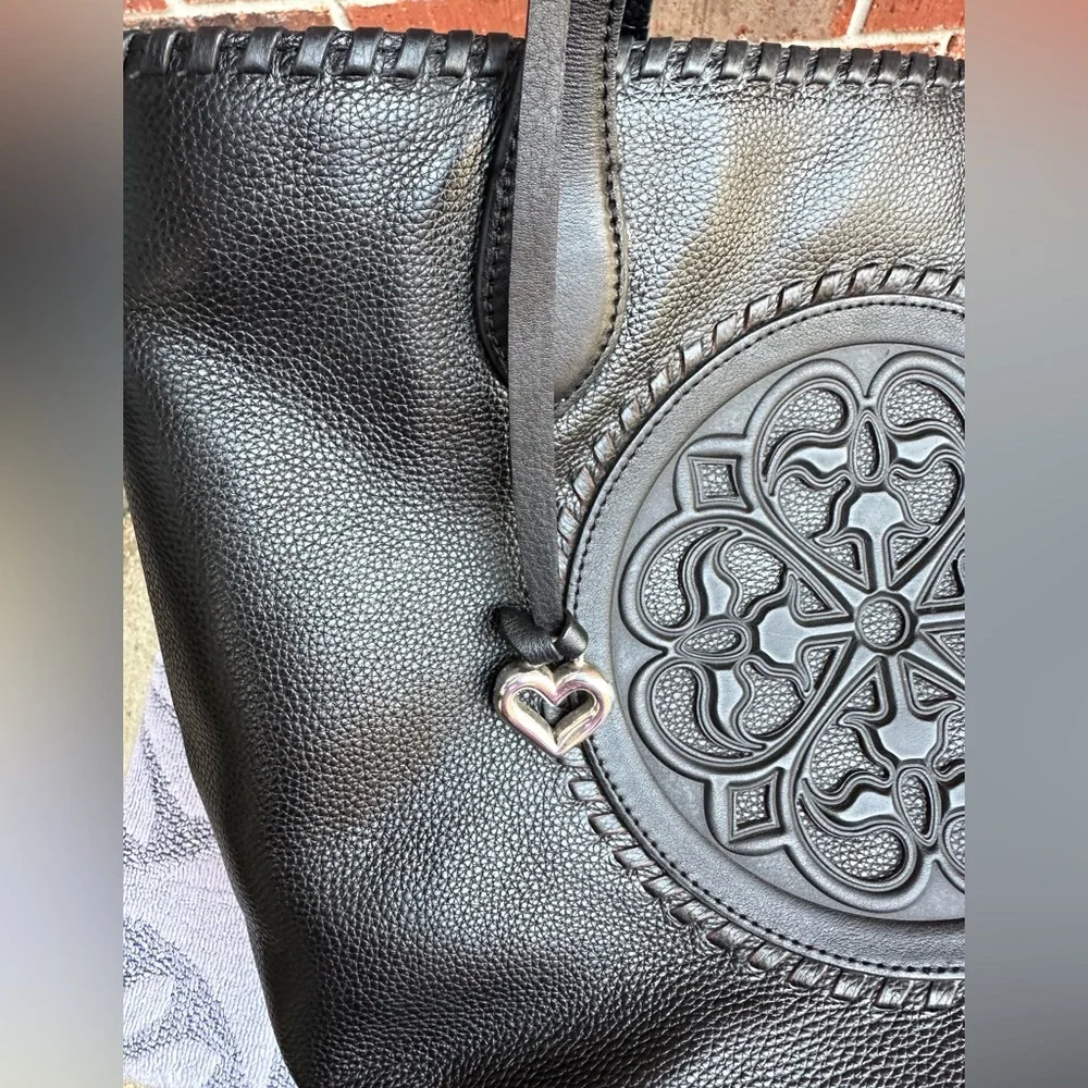 Brighton Gabriella Medallion Leather Tote in Black - Picture 5 of 16